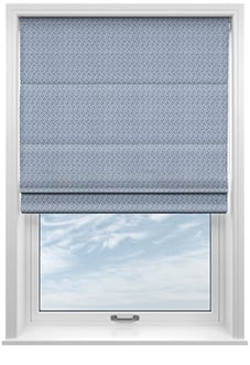Aztec, Indigo - Twist&Fit Roman Blind